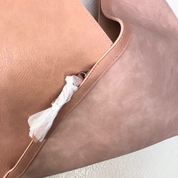 NWT Suede and Faux Leather Pink Ulta Tote - Picture 3 of 5